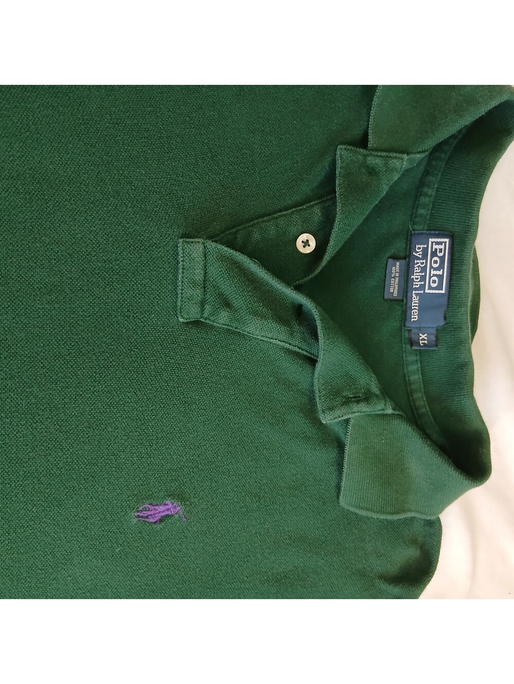Polo Ralph Lauren Shirt Mens XL Green Purple Logo Normcore Preppy Classic
